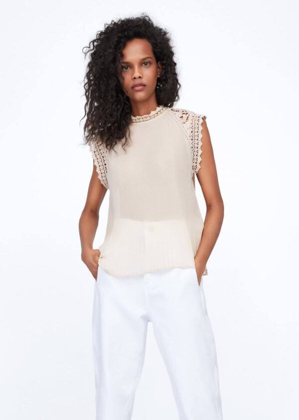 Bardot Lace Illusion Halter Dress - Imagen 4